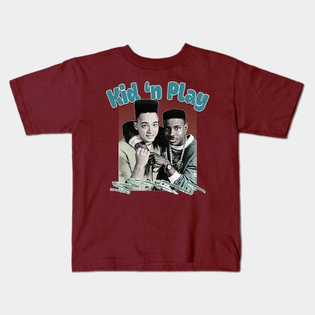 Kid N Play 90s Aesthetic Retro Styled Design Kids T-Shirt by DankFutura